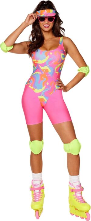 Costume adulte Barbie de patinage avec accessoires