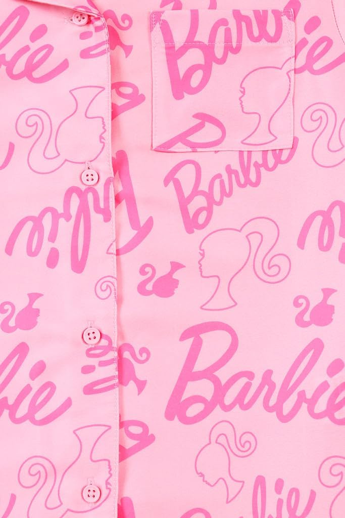 Pyjama long Barbie en satin de soie, femme et fille – Image 3
