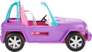 Buggy décapotable Barbie GMT46, tout-terrain violet, bleu et rose