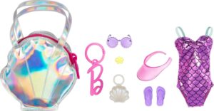 Sac d’accessoires Barbie multicolore pour la plage