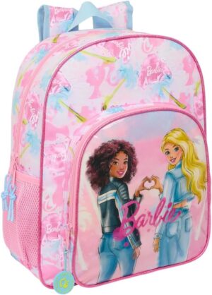 Sac à dos scolaire Barbie Painterly adaptable au chariot 32 x 12 x 38 cm