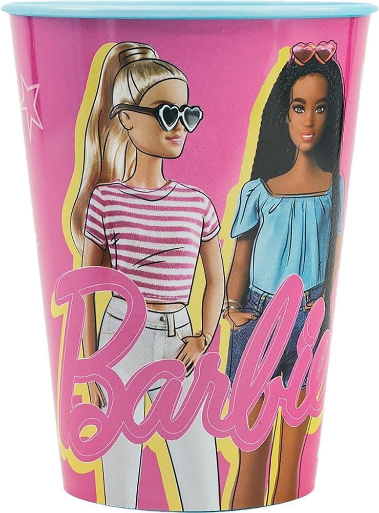 Verre rose Barbie avec bec, 260 ml – Image 2