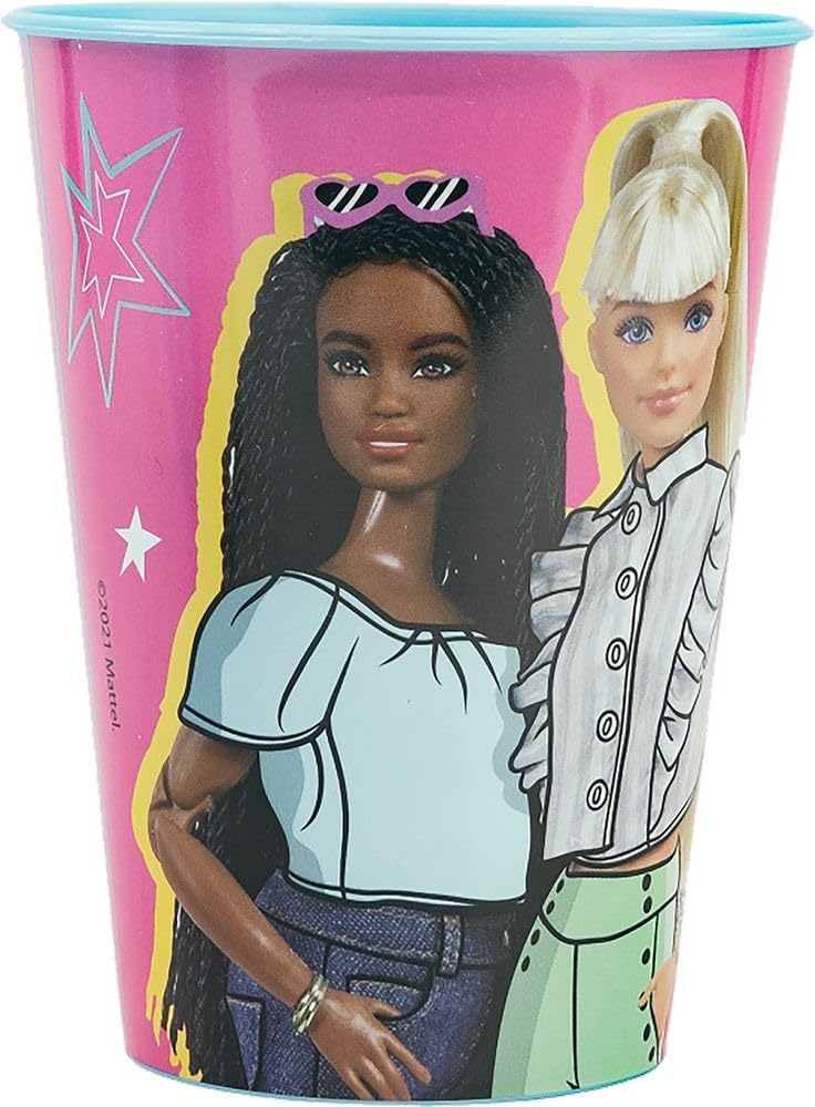 Verre rose Barbie avec bec, 260 ml – Image 3