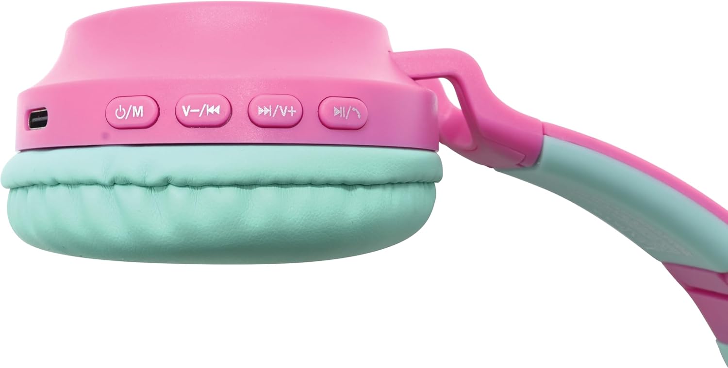 Casque audio Barbie 2-en-1 Bluetooth 5.3 et filaire avec oreilles de chat LED – Image 4