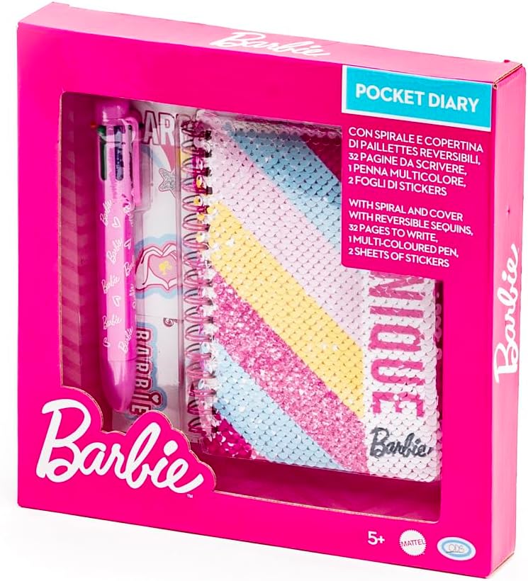 Journal de poche Barbie à paillettes réversibles, 32 pages – Image 4
