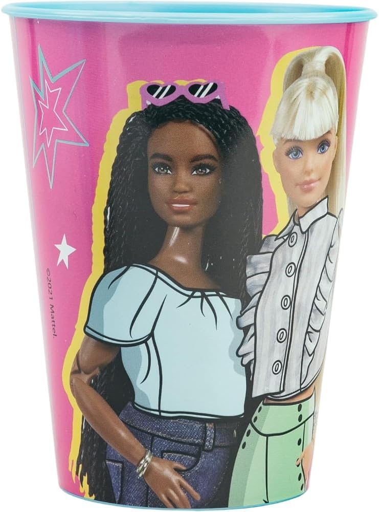 Gobelet Barbie réutilisable en plastique sans BPA 260 ml pour enfant – Image 2