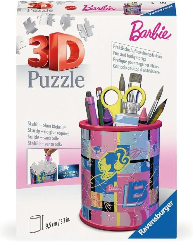 Puzzle 3D Barbie pot à crayons 54 pièces Ravensburger