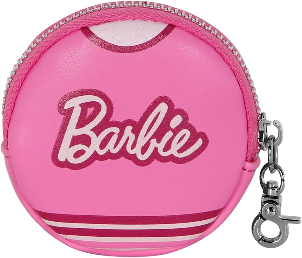 Porte-monnaie rond Barbie Cookie Varsity rose – Image 3