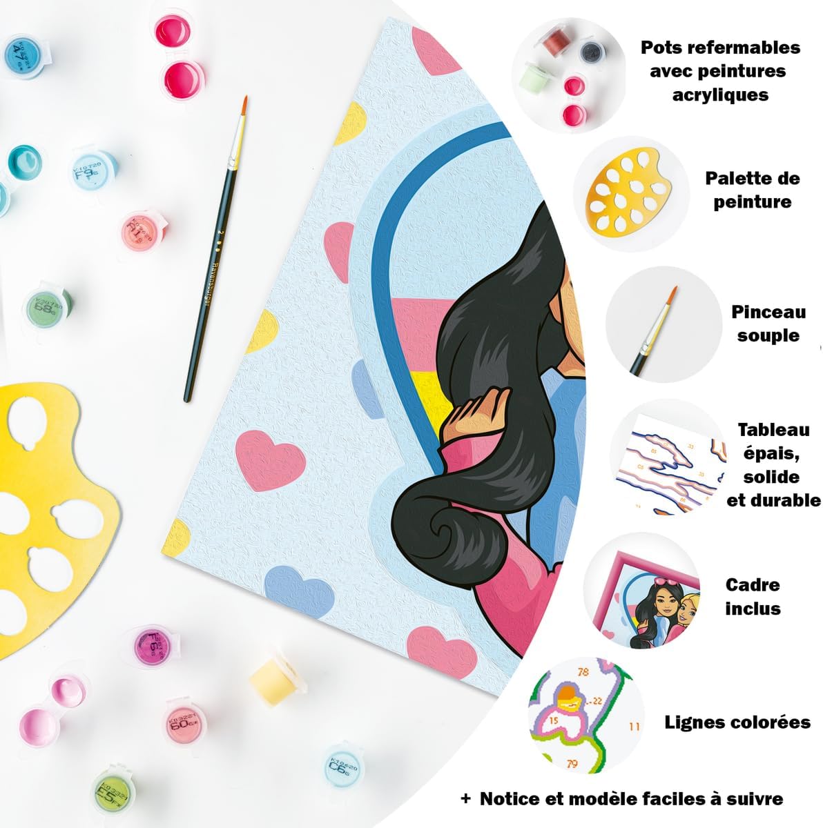 Barbie Duo CreArt Kids Ravensburger, peinture par numéros 18 x 24 cm dès 7 ans – Image 8