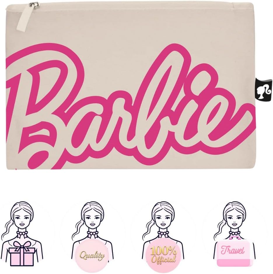 Trousse de toilette Barbie en coton 22,5 x 16 cm – Image 2