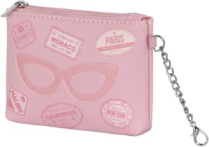 Porte-cartes Barbie rose avec porte-monnaie 11 x 9 cm