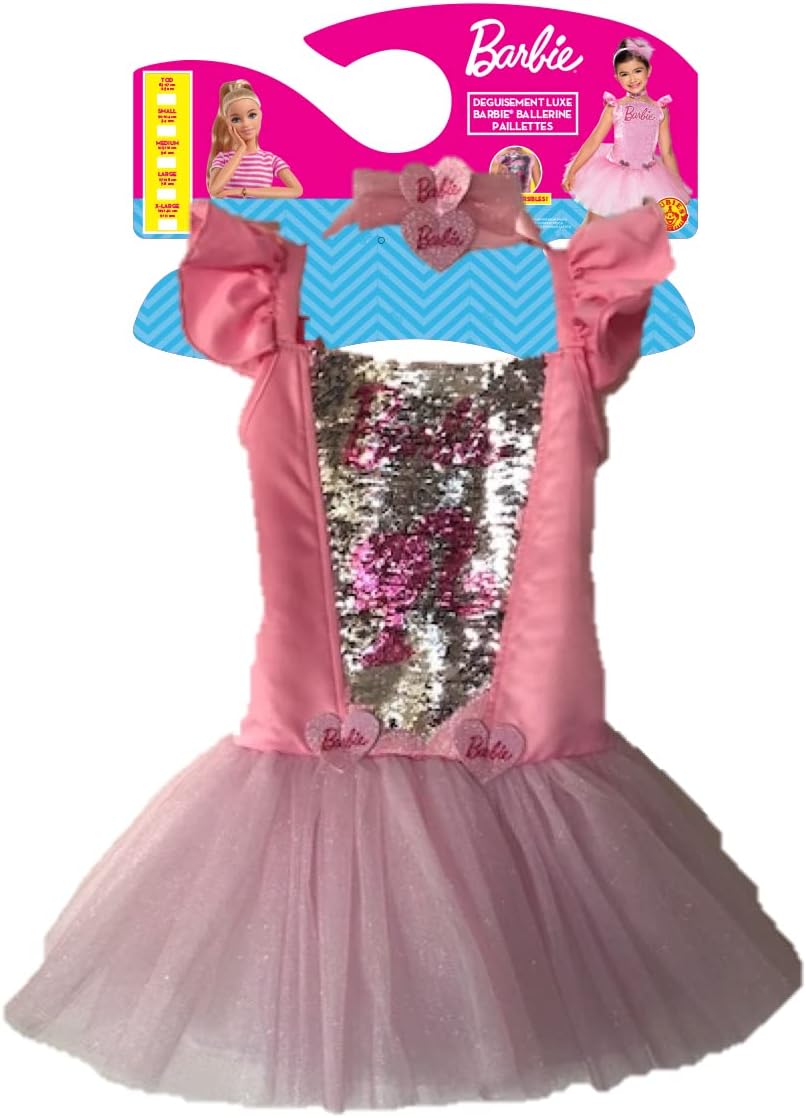 Costume Barbie Princesse à sequins avec tutu rose et accessoires – Image 3