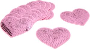 Patchs thermocollants Barbie cœurs roses 10 pièces