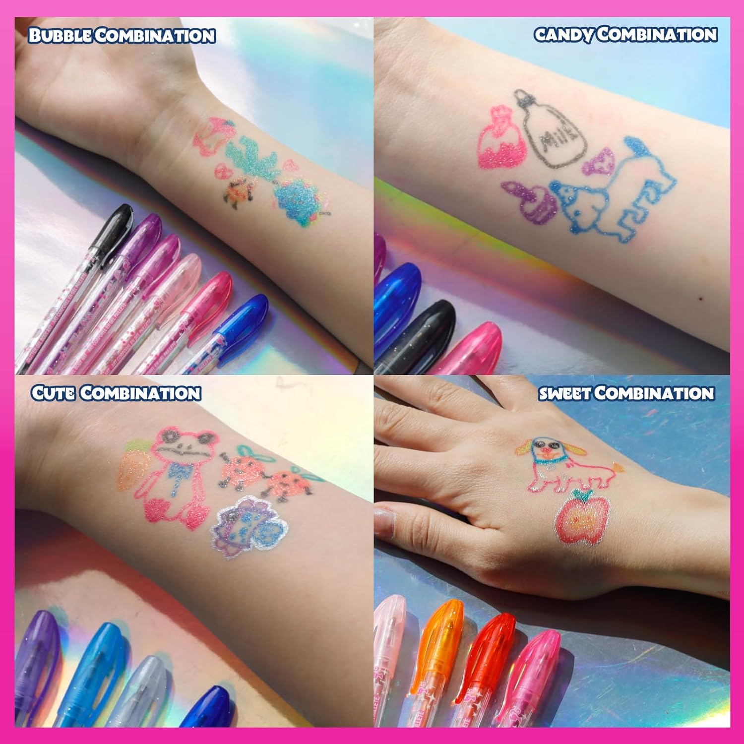 Barbie coffret 16 stylos gel pailletés multicolores dès 3 ans Townley Girl – Image 4