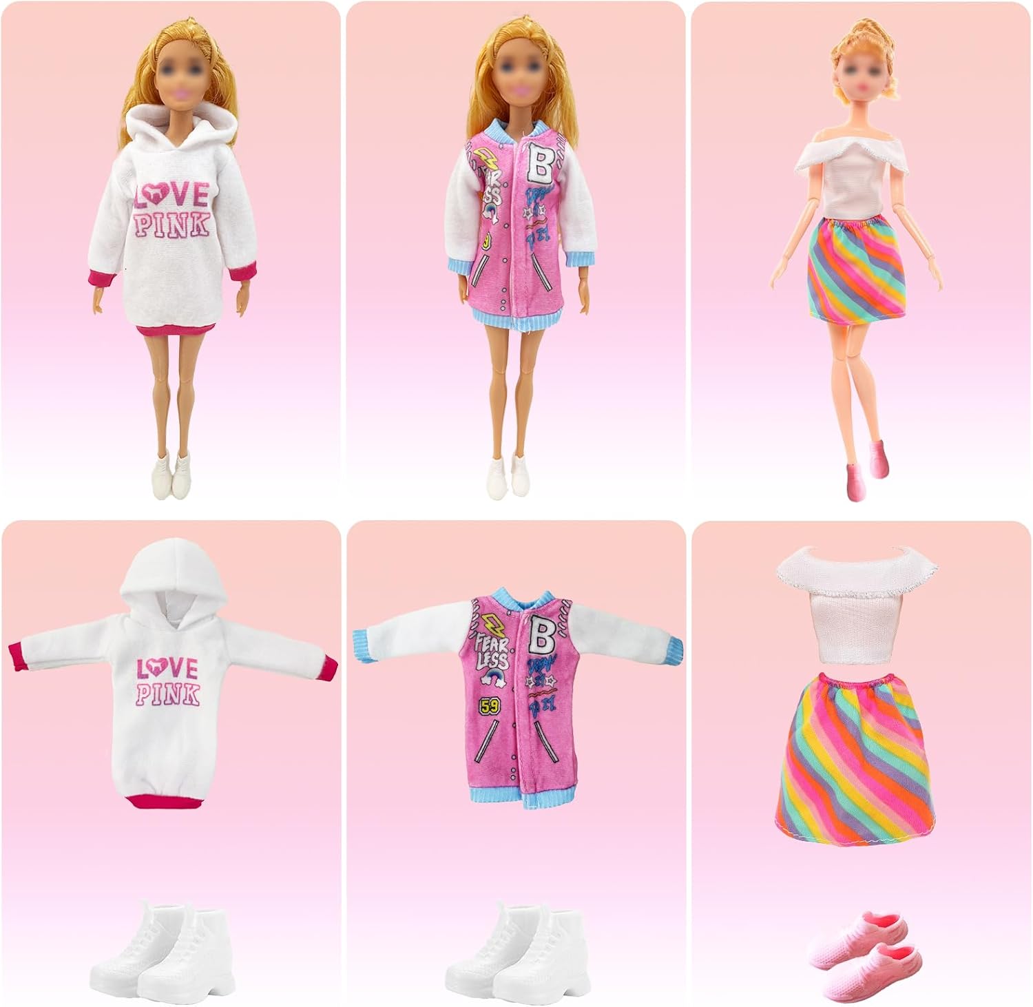 Coffret Barbie compatible : 24 vêtements et accessoires pour poupées 30 cm – Image 4
