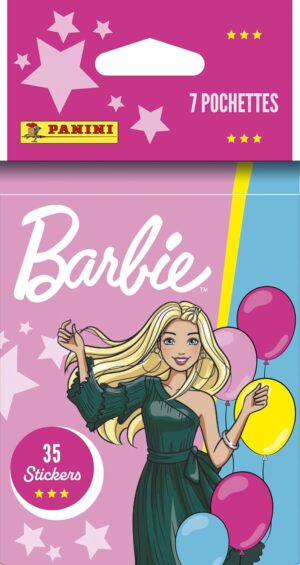 Blister Panini Barbie 65e anniversaire avec 7 pochettes