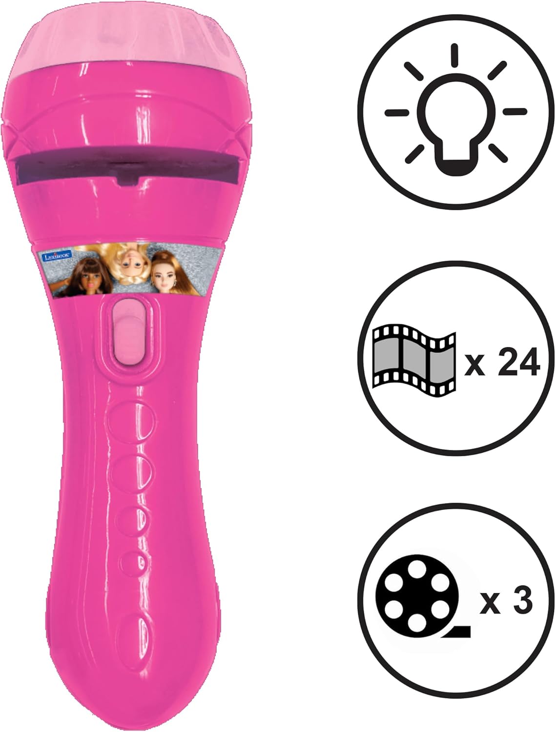 Projecteur d'histoires Barbie avec lampe torche, 3 disques et 24 images – Image 2