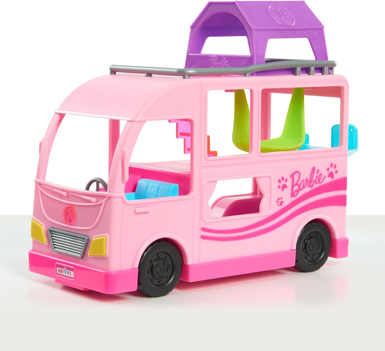 Camping-car Barbie avec 2 figurines d’animaux et 11 accessoires – Image 2