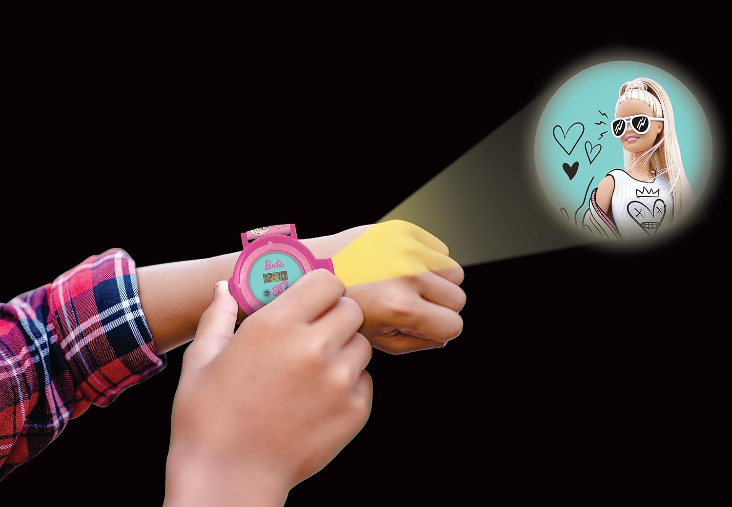 Montre digitale Barbie à bracelet ajustable avec 20 projections Lexibook – Image 4