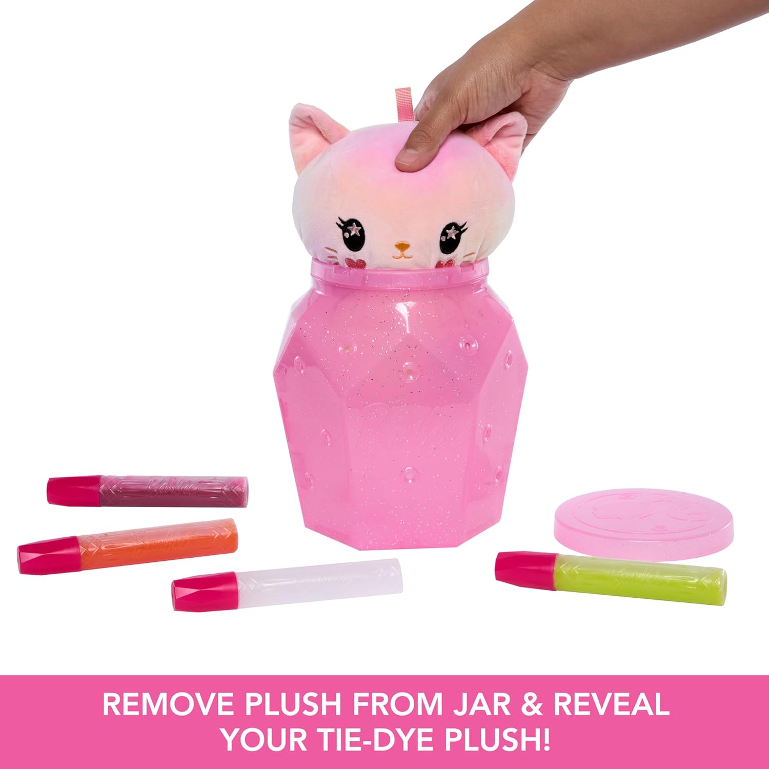 Peluche Barbie Tie-Dye Reveal animal doux 17,8 cm – Image 4