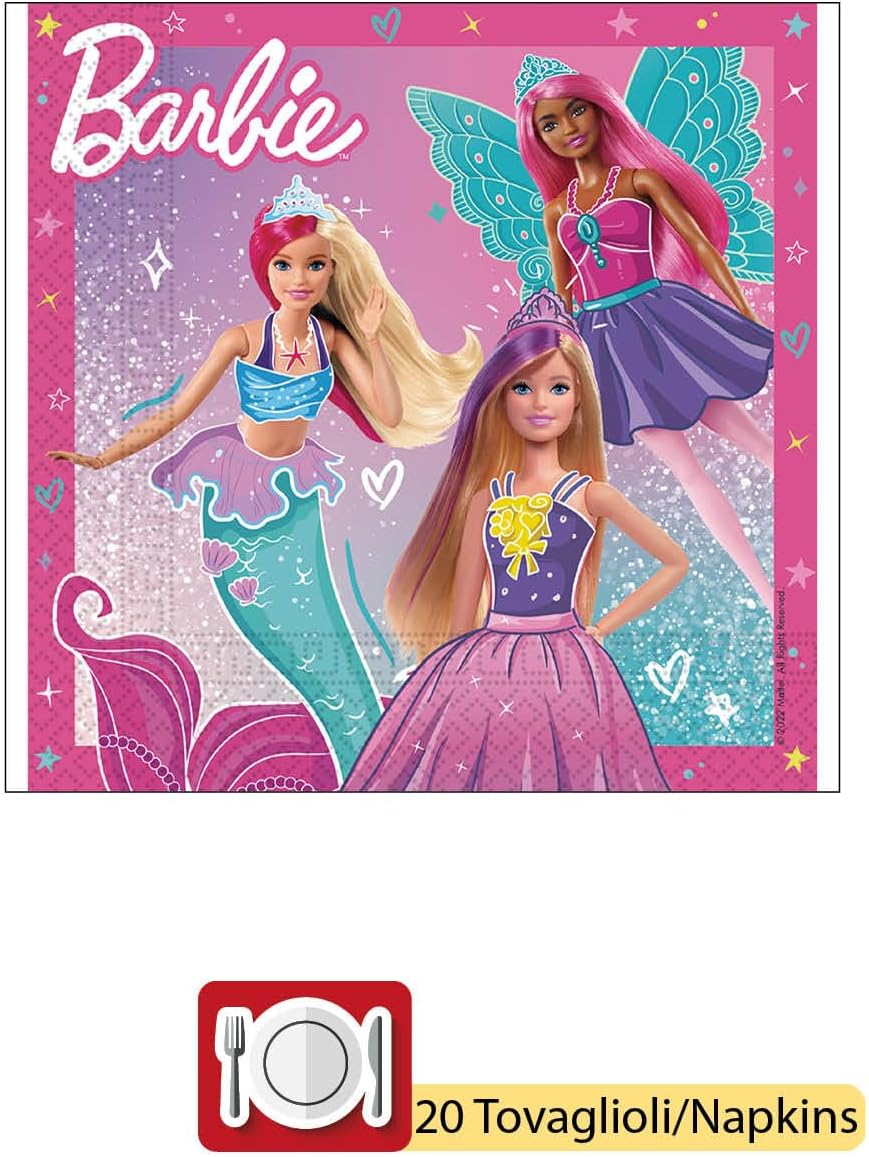 Kit de fête Barbie Fantasy pour 8 personnes, 36 pièces – Image 4