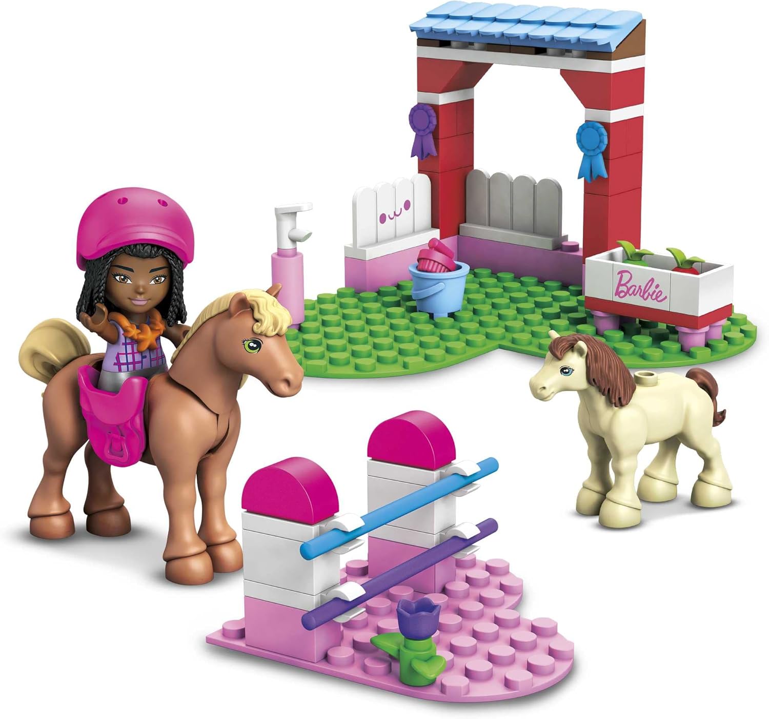 Barbie Coffret Saut à Cheval avec 1 figurine, 1 cheval et 1 poney – Image 2