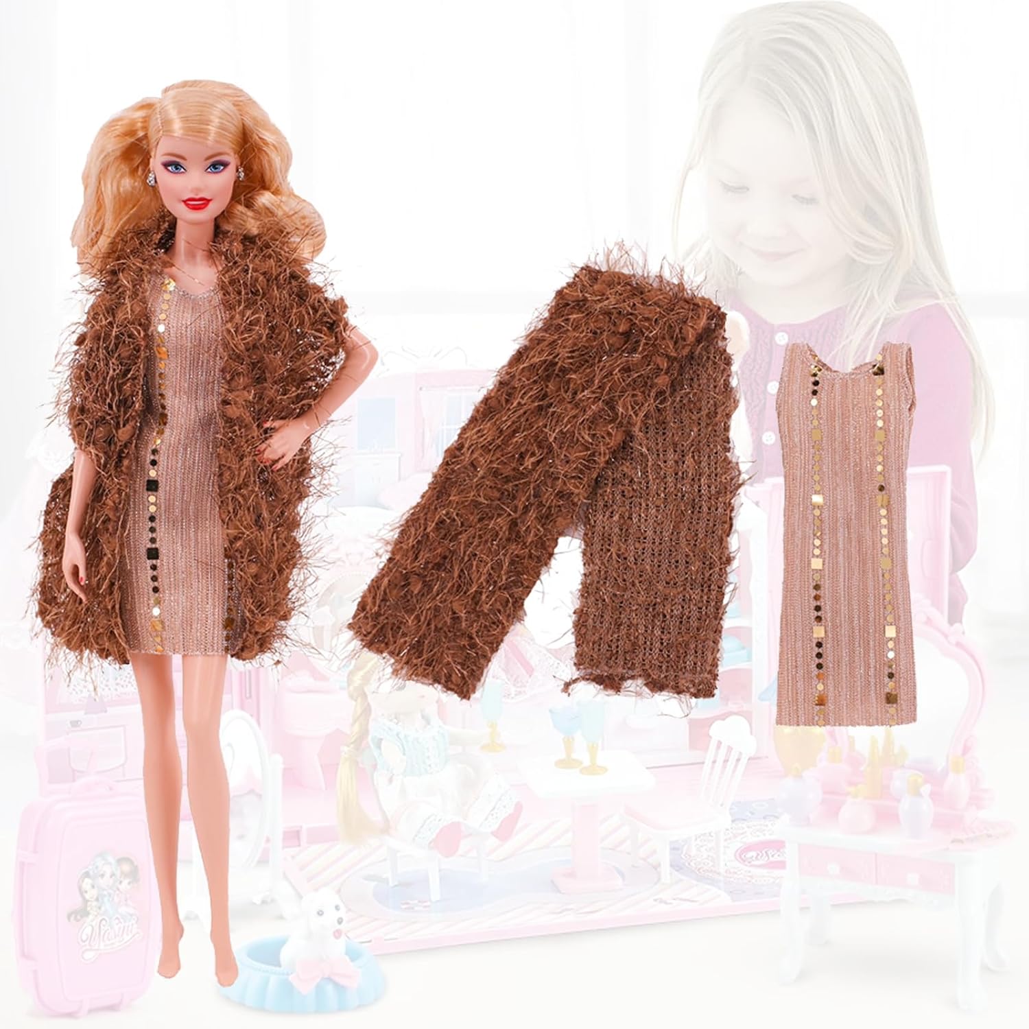 Lot compatible Barbie 52 pièces avec 5 maillots de bain et 28 accessoires – Image 3