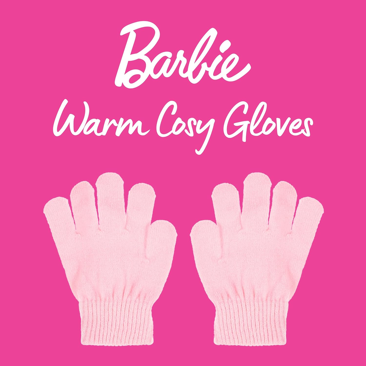 Ensemble bonnet Barbie rose avec gants pour fille, taille 53 – Image 4