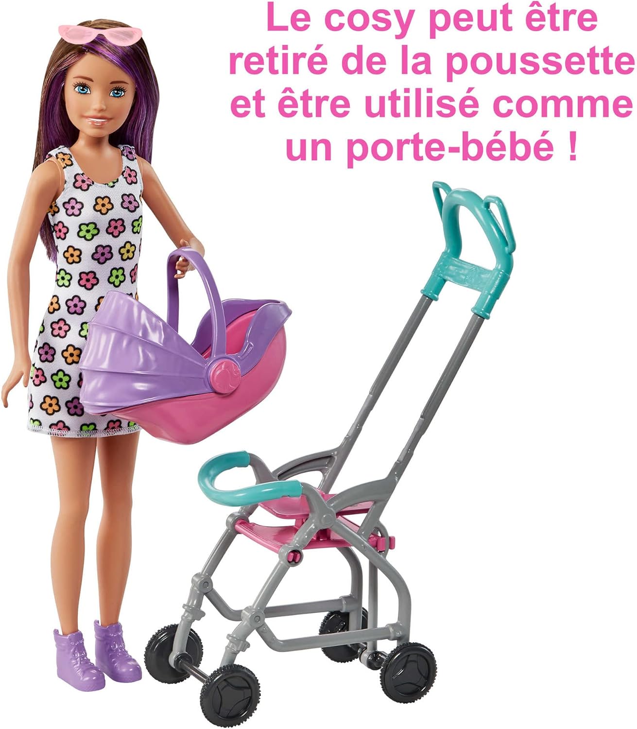 Barbie Skipper coffret baby-sitter avec poussette, bébé et 5 accessoires – Image 4