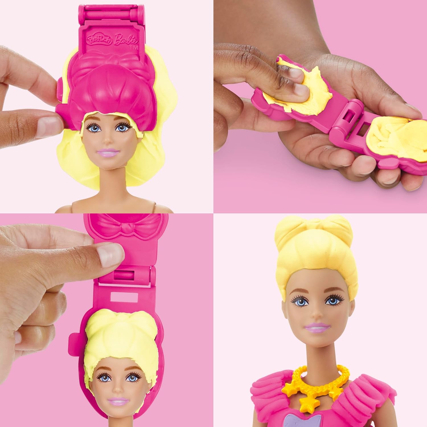 Barbie Play-Doh Dentelles et nœuds, coffret créatif avec poupée – Image 4