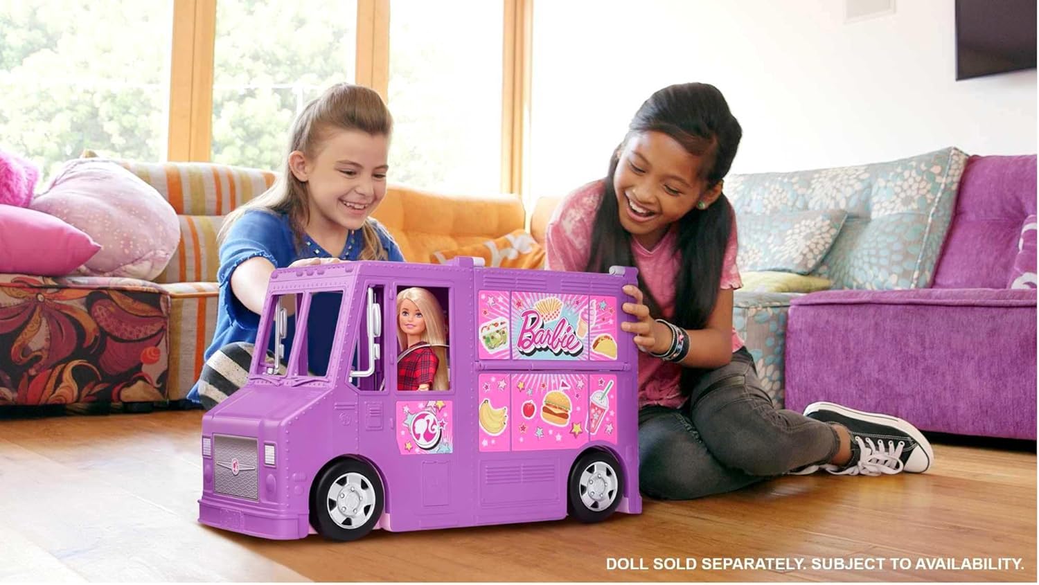 Barbie Food Truck violet transformable avec accessoires GMW07 – Image 2