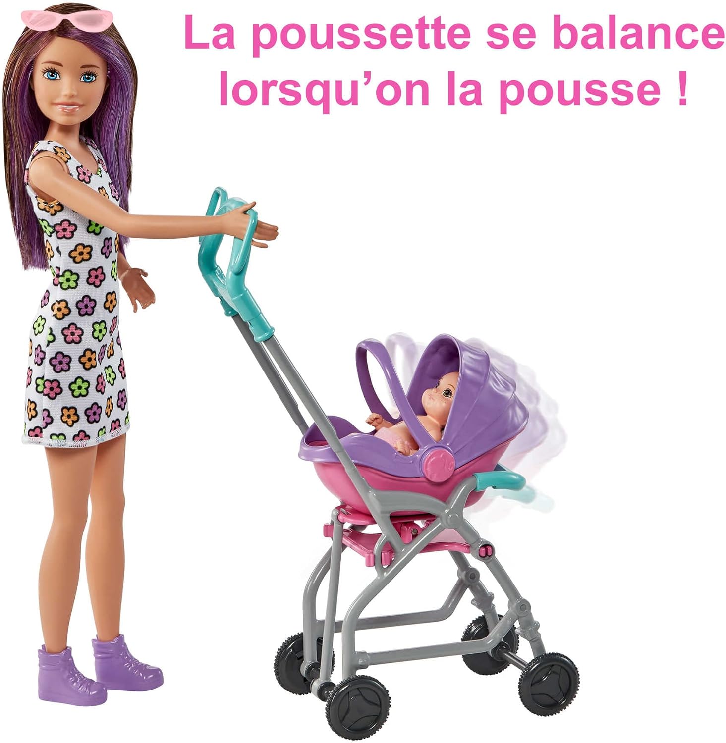 Barbie Skipper coffret baby-sitter avec poussette, bébé et 5 accessoires – Image 3