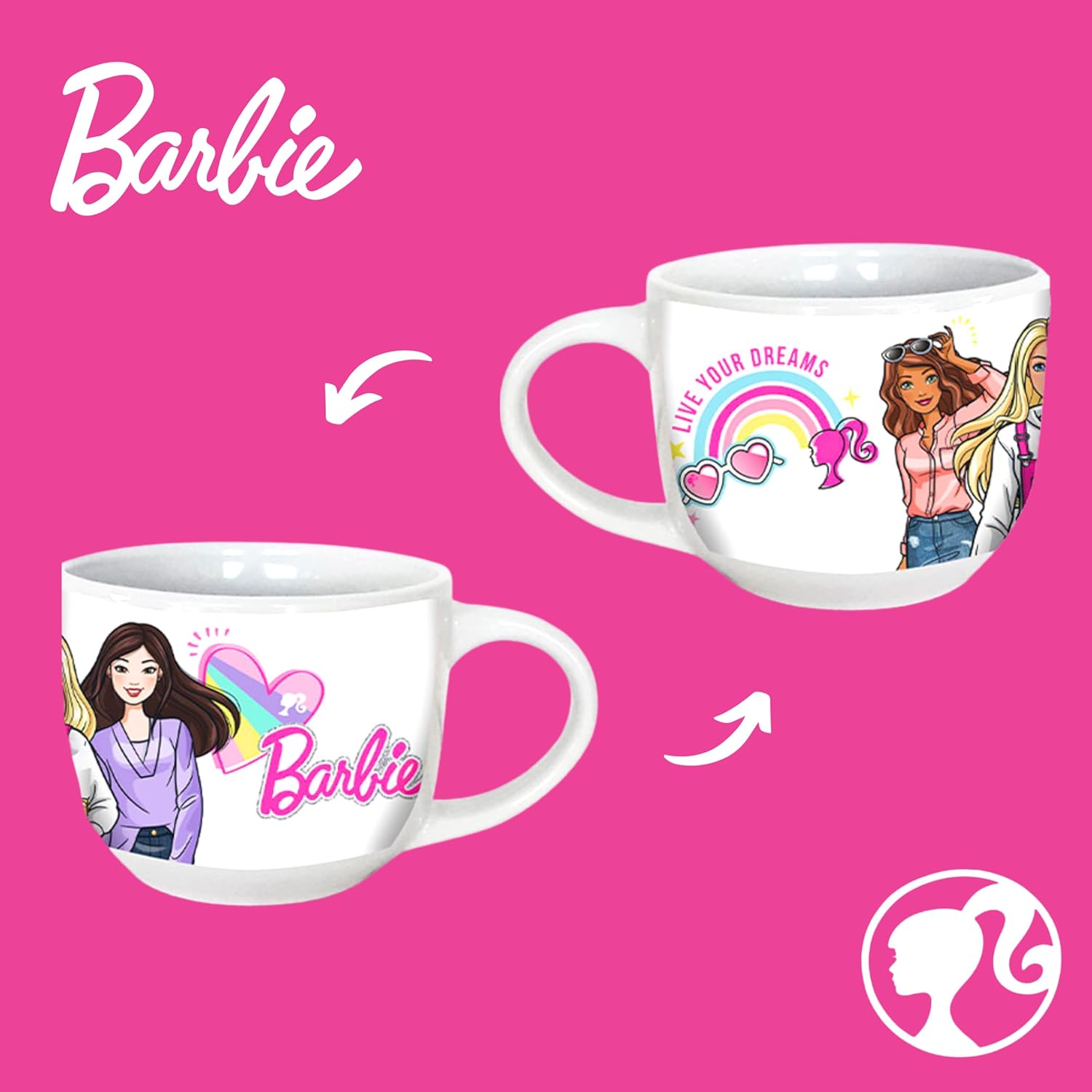 Tasse Barbie en céramique design poupée, coffret cadeau – Image 4