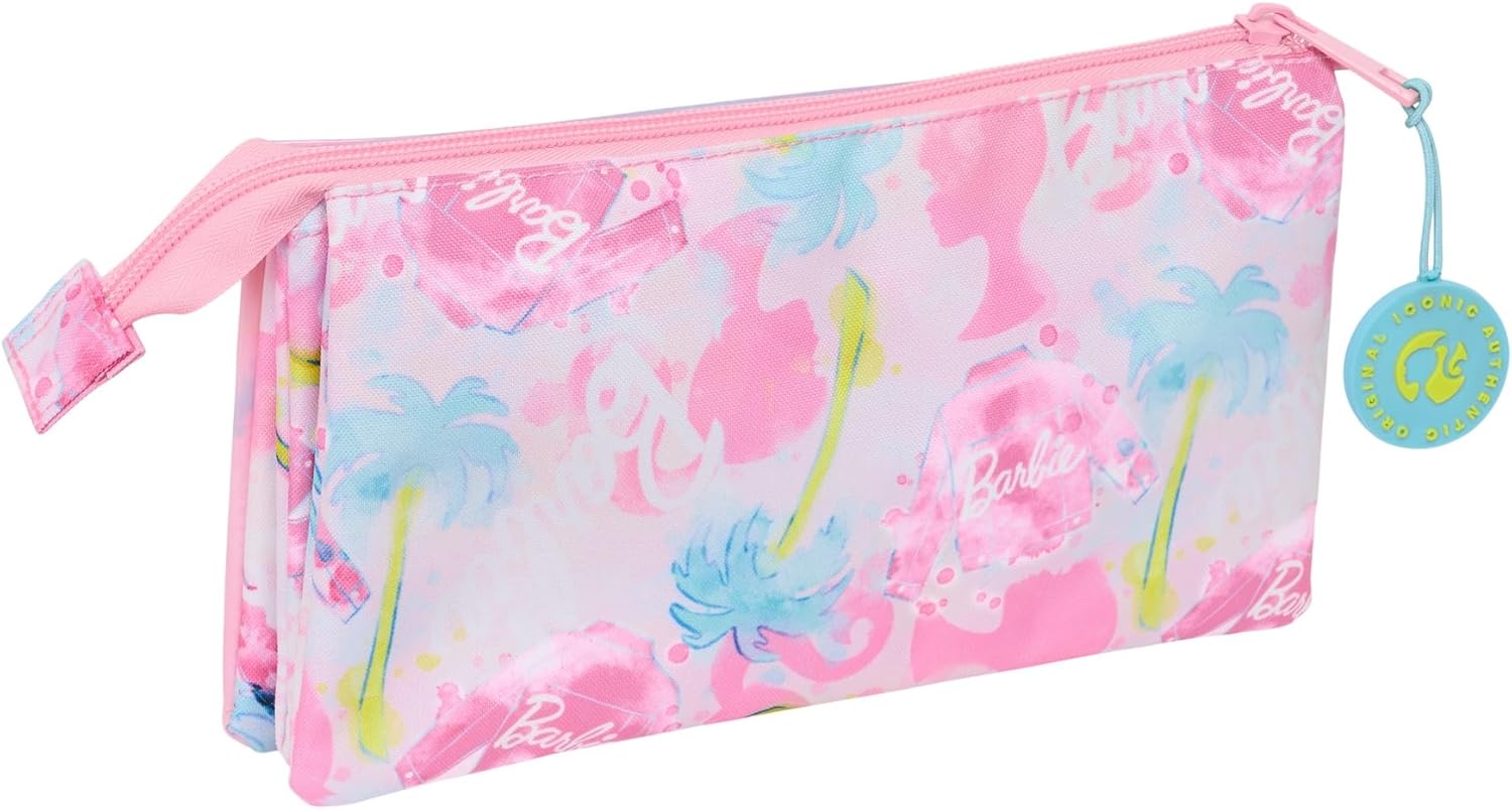 Trousse triple Barbie Painterly en polyester 22 x 3 x 12 cm – Image 2