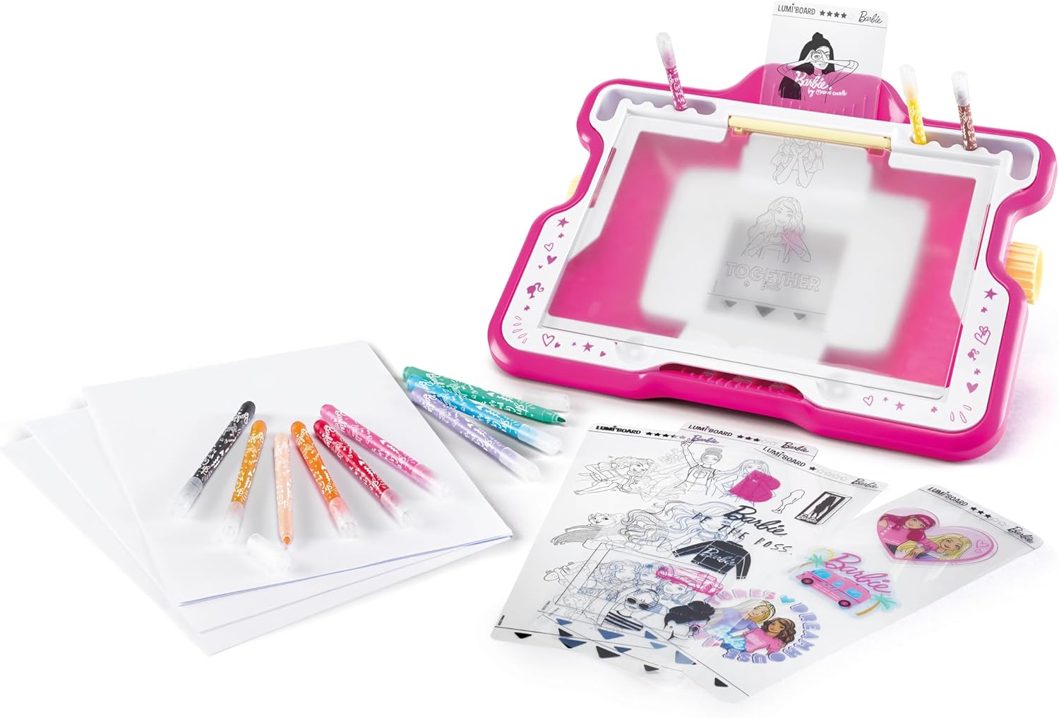 Lumi'Board Barbie rose, machine lumineuse pour apprendre à dessiner – Image 5