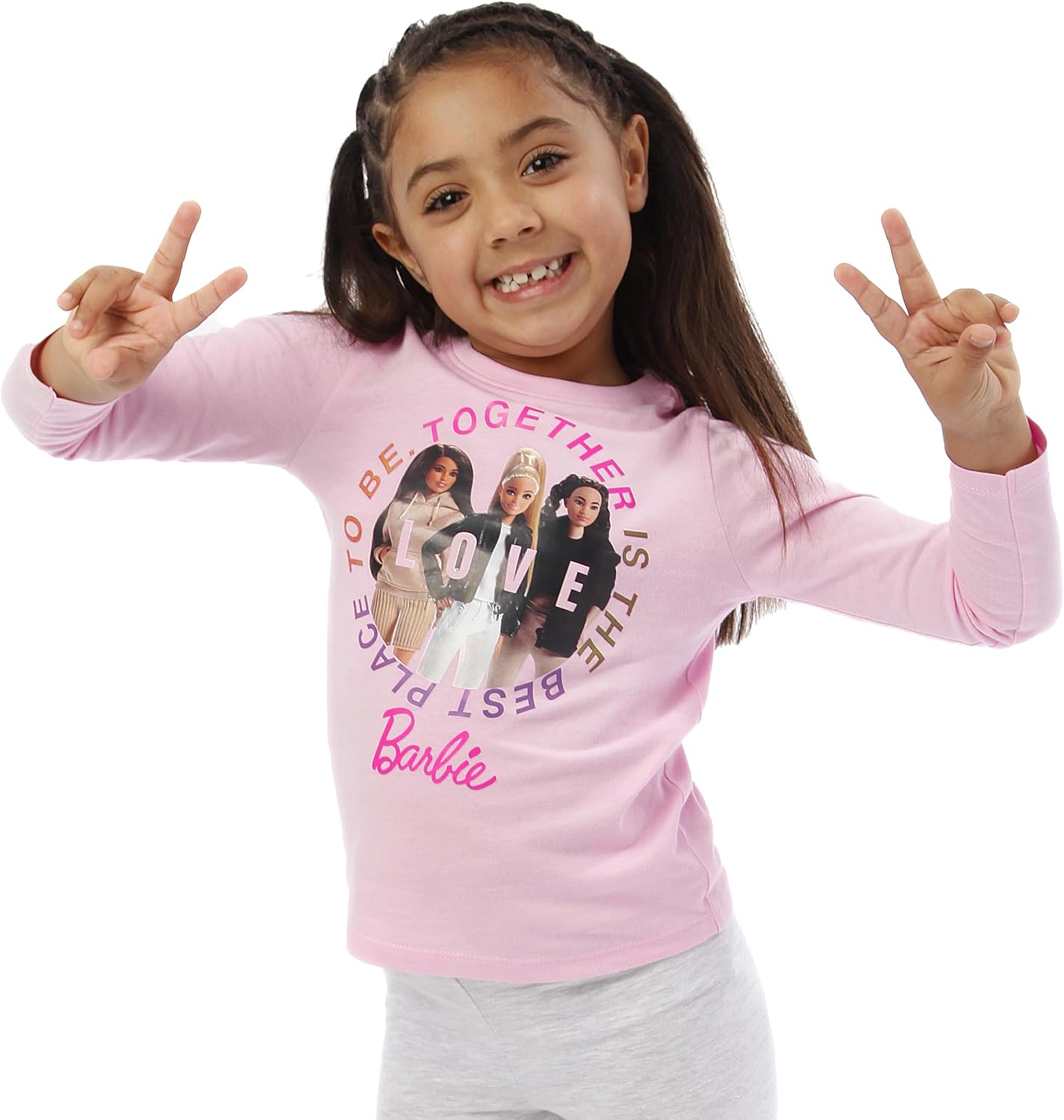 Ensemble pyjama Barbie fille à manches longues – Image 3