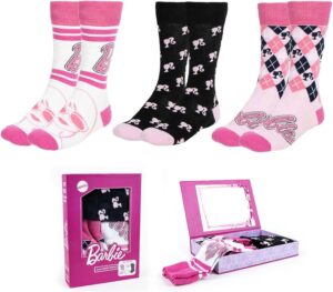 Lot de 3 chaussettes Barbie multicolores mixte