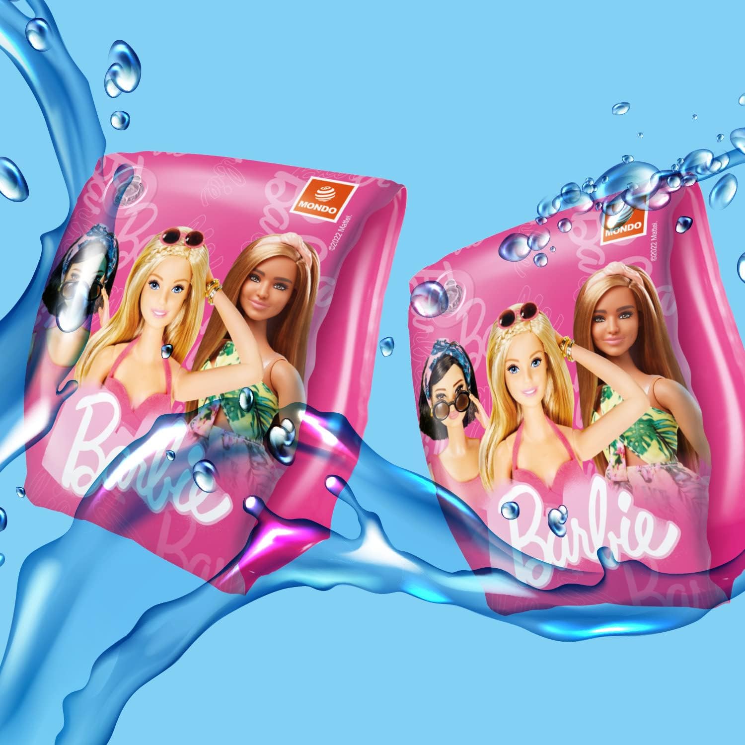 Brassards roses Barbie en PVC à 2 chambres à air – Image 6