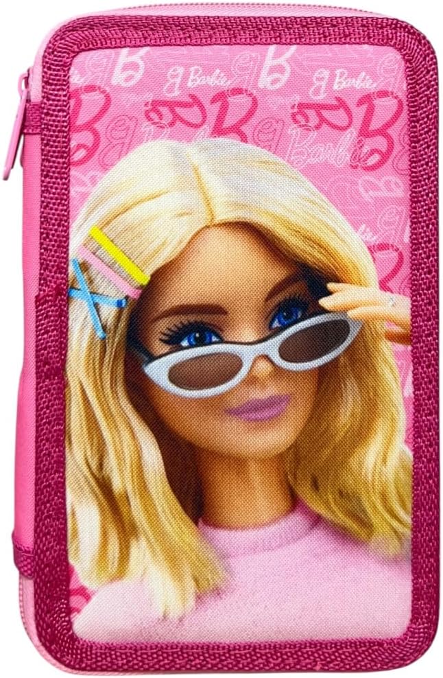 Trousse Barbie 3 zip avec 44 pièces de papeterie – Image 2
