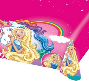 Nappe Barbie Dreamtopia rose en plastique 120 x 180 cm