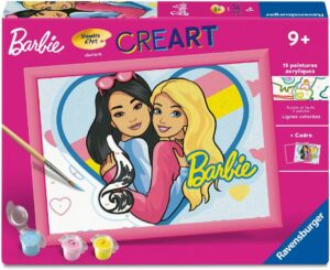 Barbie Duo CreArt Kids Ravensburger, peinture par numéros 18 x 24 cm dès 7 ans