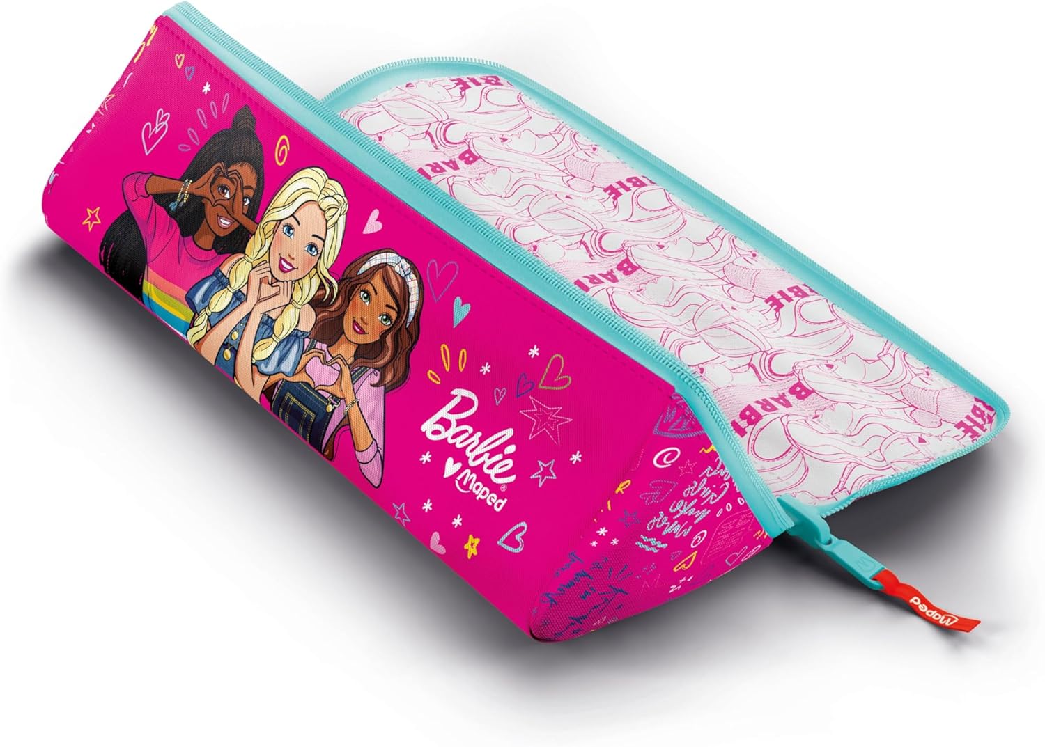 Trousse triangulaire Barbie à ouverture XXL, personnalisable avec 1 côté à colorier – Image 2