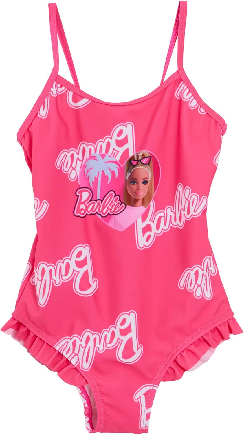 Maillot de bain une pièce Barbie rose pour filles
