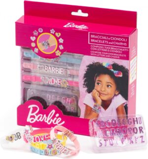 Barbie kit créatif de 5 bracelets avec pendentifs et lettres modulaires