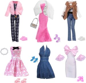 Collection Barbie de 19 vêtements pour poupée de 29 cm avec gilet et chaussures