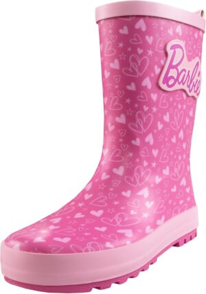 Bottes de pluie Barbie fille en caoutchouc rose