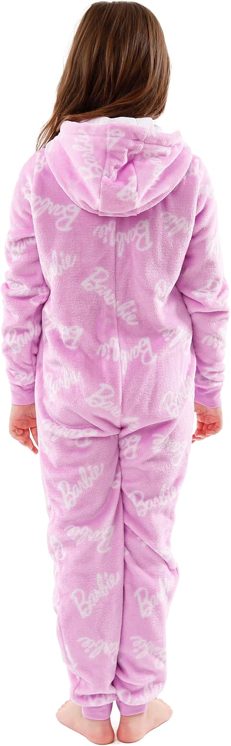 Combinaison Barbie rose en polaire pour fille – Image 5