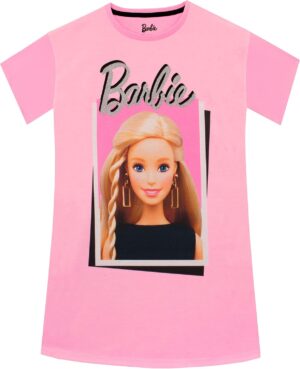 Chemise de nuit Barbie fille à effet paillettes