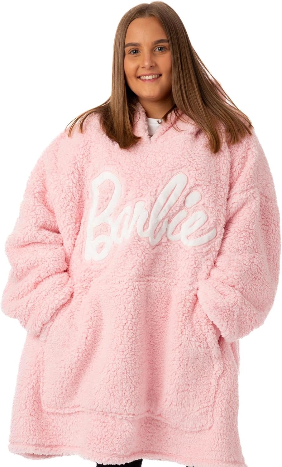 Sweat à capuche couverture Sherpa rose Barbie femme, taille unique – Image 6