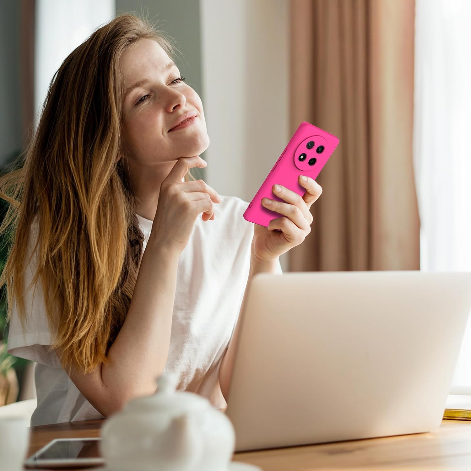 Coque Barbie Poudre en silicone liquide pour Honor Magic 7 Lite 5G – Image 6